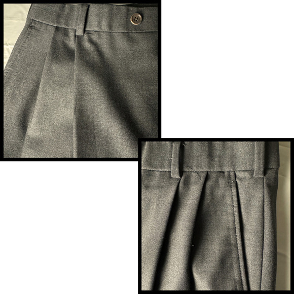 Brooks Brothers 346 Mens Stretch Wool Blend Pleated Cuffed Dress Pants Sz 36x31 - Picture 5 of 7